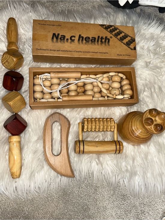 Other - Na.c health Wooden Massage Roller Set - Natural Wood